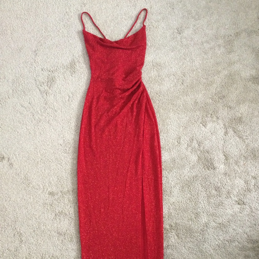 Windsor red sparkle gown, size S